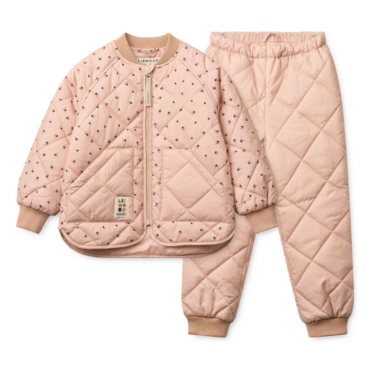 Liewood - Zella Cerises Recycled Fiber Thermal Set | Pink