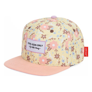 Hello Hossy - Pastel Blossom Flat Visor Hat | Pale Yellow