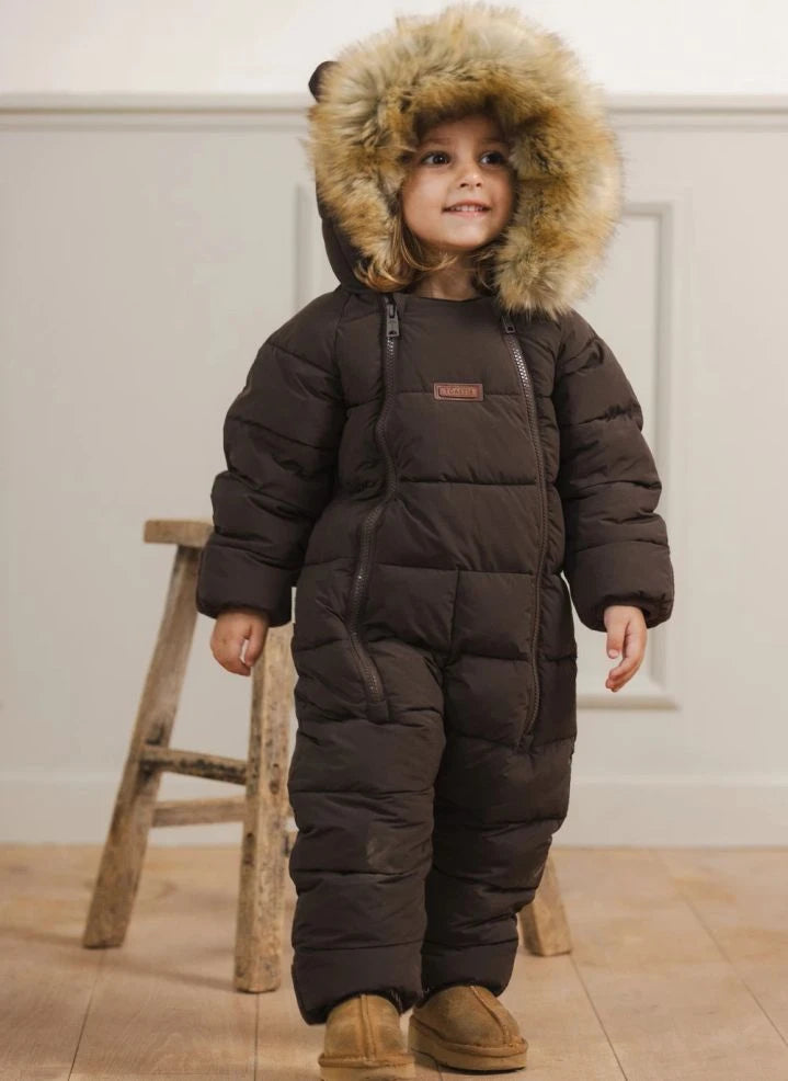 Töastie - Waterproof Faux Fur Hooded Cloud Jacket | Brown