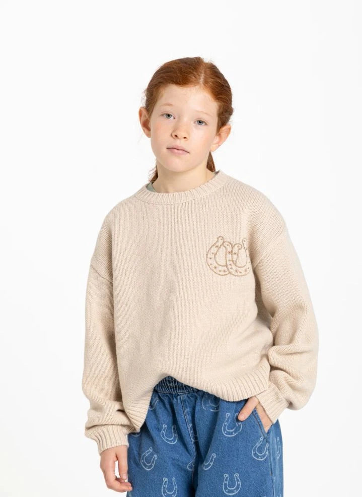 Hundred Pieces - Lacy Get Lucky Merino Wool Sweater | Cream