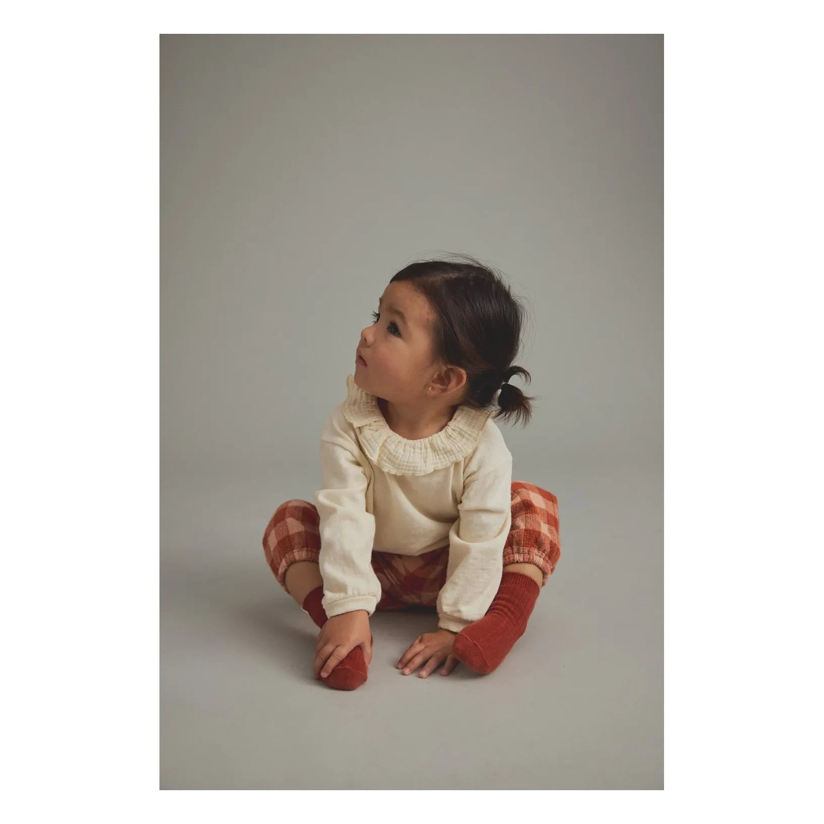 Cozmo - Clara ruffle-collar T-shirt | Ivory