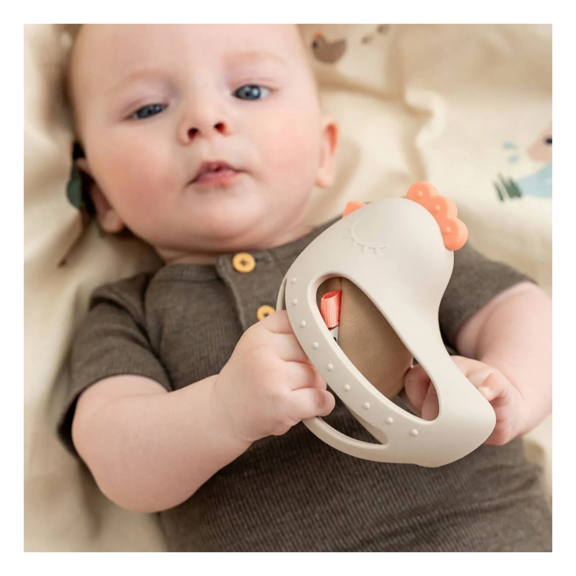 Done by Deer - Clucky Teething Toy | Sand