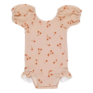 Quincy Mae - Cherry Patterned Catalina Mayo | Pale Pink