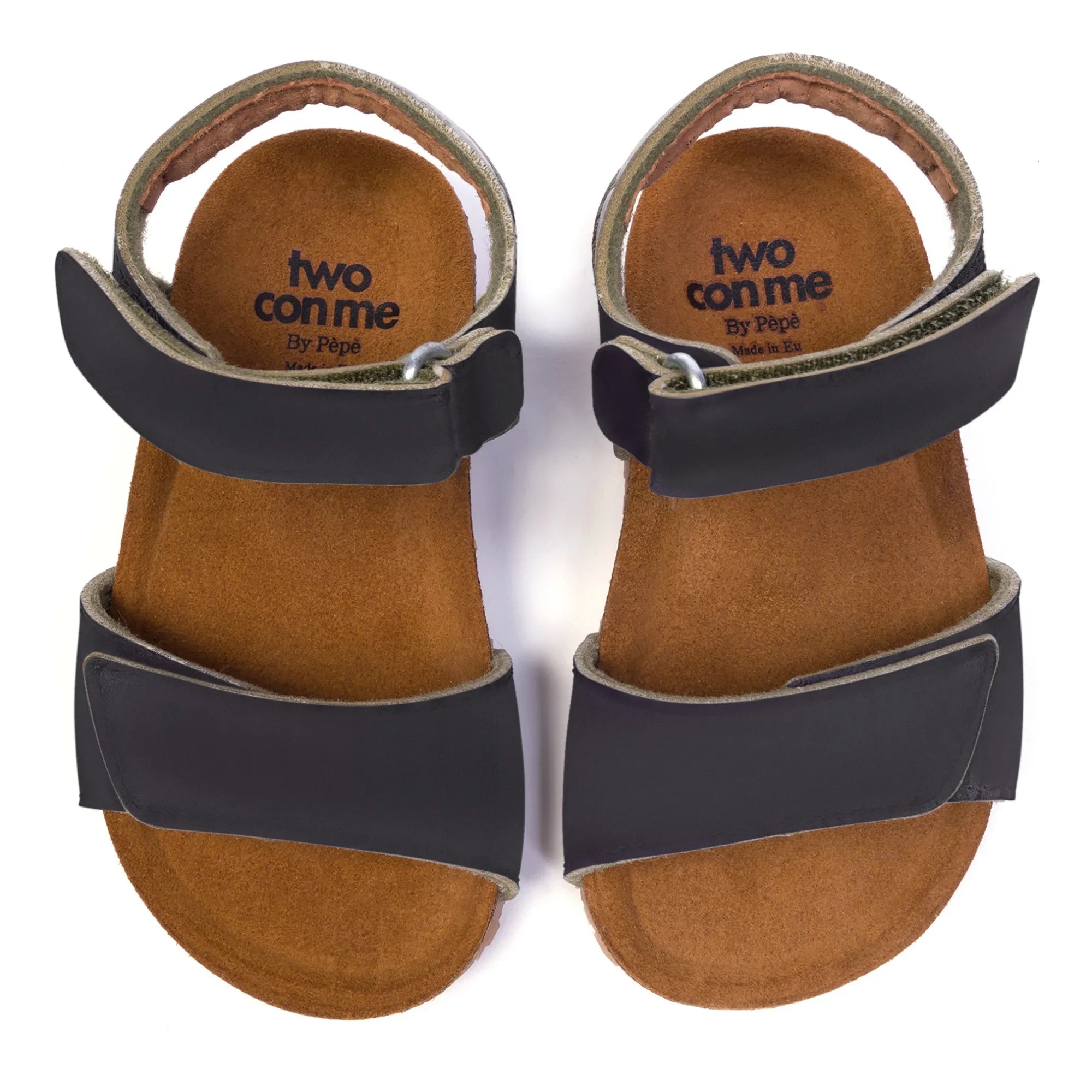 Pèpè - Two Con Me - Velcro Sandals | Black