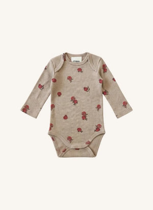 Studio Bohème - Woody Grenades Organic Cotton Bodysuit | Beige