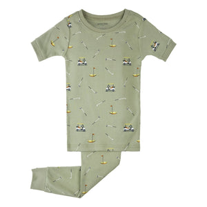 Petit Lem - Organic Cotton Golf Pajamas | Khaki