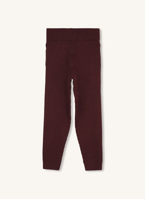 Chloé - Organik pamuk örgü pantolon | Plum