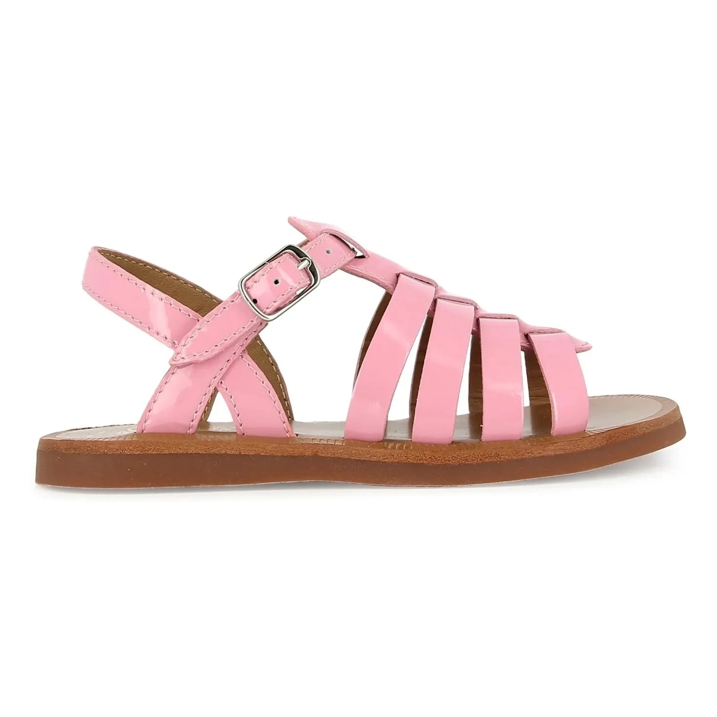 Pom d'Api - Plagette Strap Patent Sandals | Candy Pink