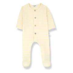 1+ in the family - Felip Striped Pajamas | Pale yellow