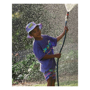 Goldie + Ace - UV Protection Beach Hat with Palm Trees | Purple