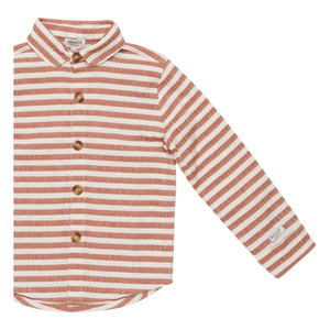 Donsje - Leom Striped Organic Cotton Shirt | Ecru