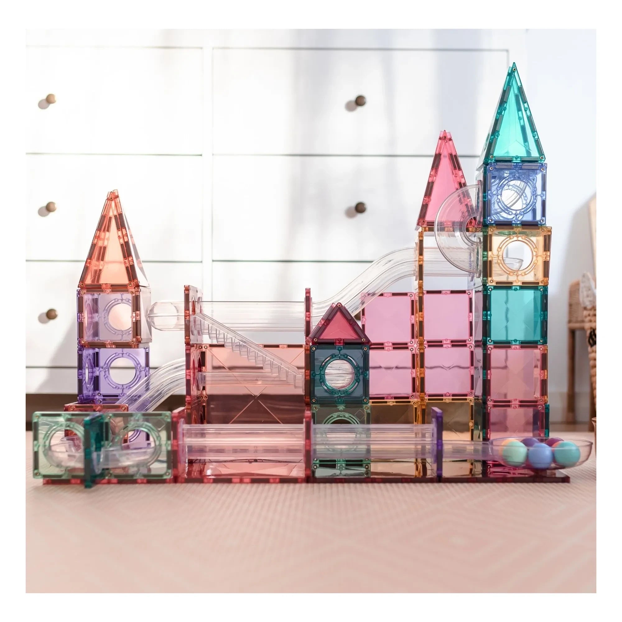 Connetix - Ball Run Set - 106 Pieces | Pastel