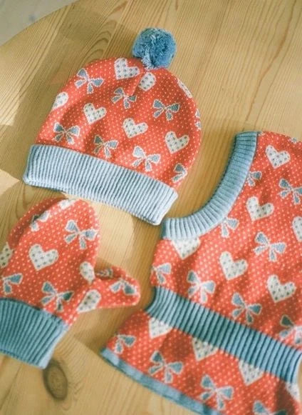 Flöss - Josie Hearts Merino Wool Balaclava | Red