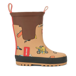 Hello Hossy - Mascots Ride Rain Boots | Brown