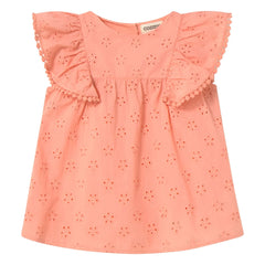 Cozmo - Sophia Embroidered Dress | Coral