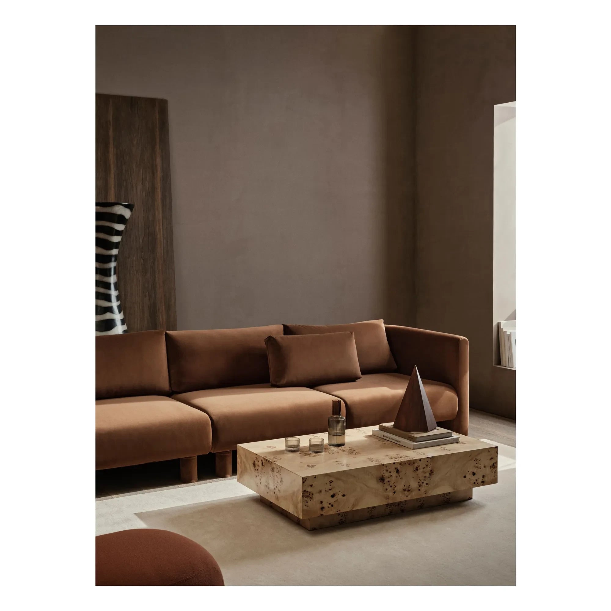 Ferm Living - Dase Velvet Modular Armchair | Brown