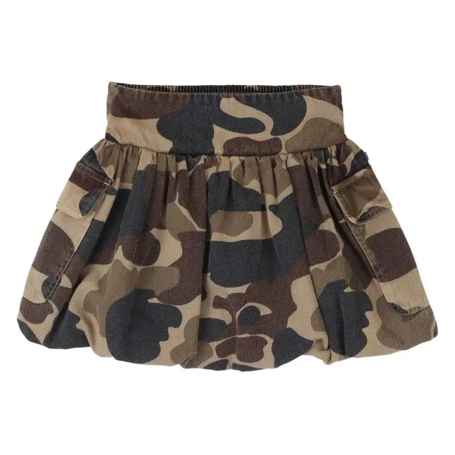 Jenest - Betty Camouflage Cargo Skirt | Caramel