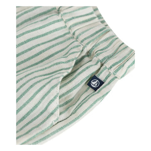 Petit Bateau - Striped Linen Shorts | Green