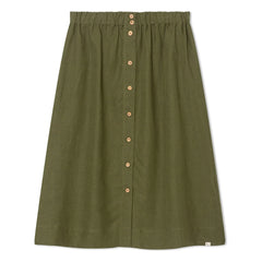 Matona - Linen Midi Skirt | Olive