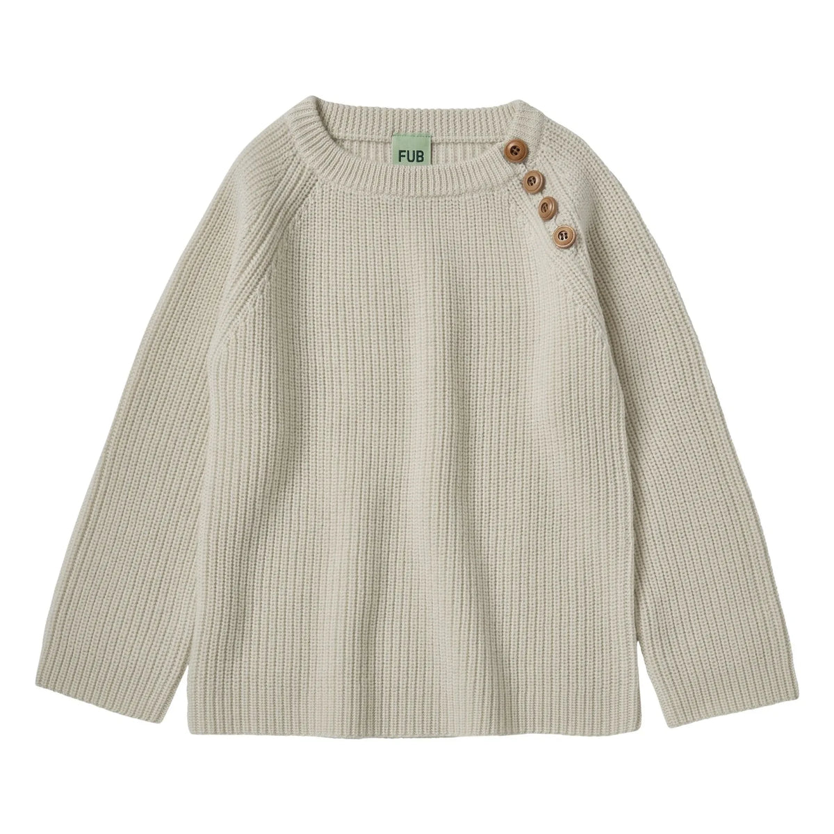 FUB - Merino Wool Ribbed Sweater | Ecru