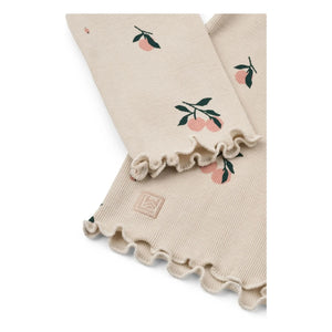 Liewood - Nieve Ribbed T-Shirt Peach Organic Cotton | Ecru