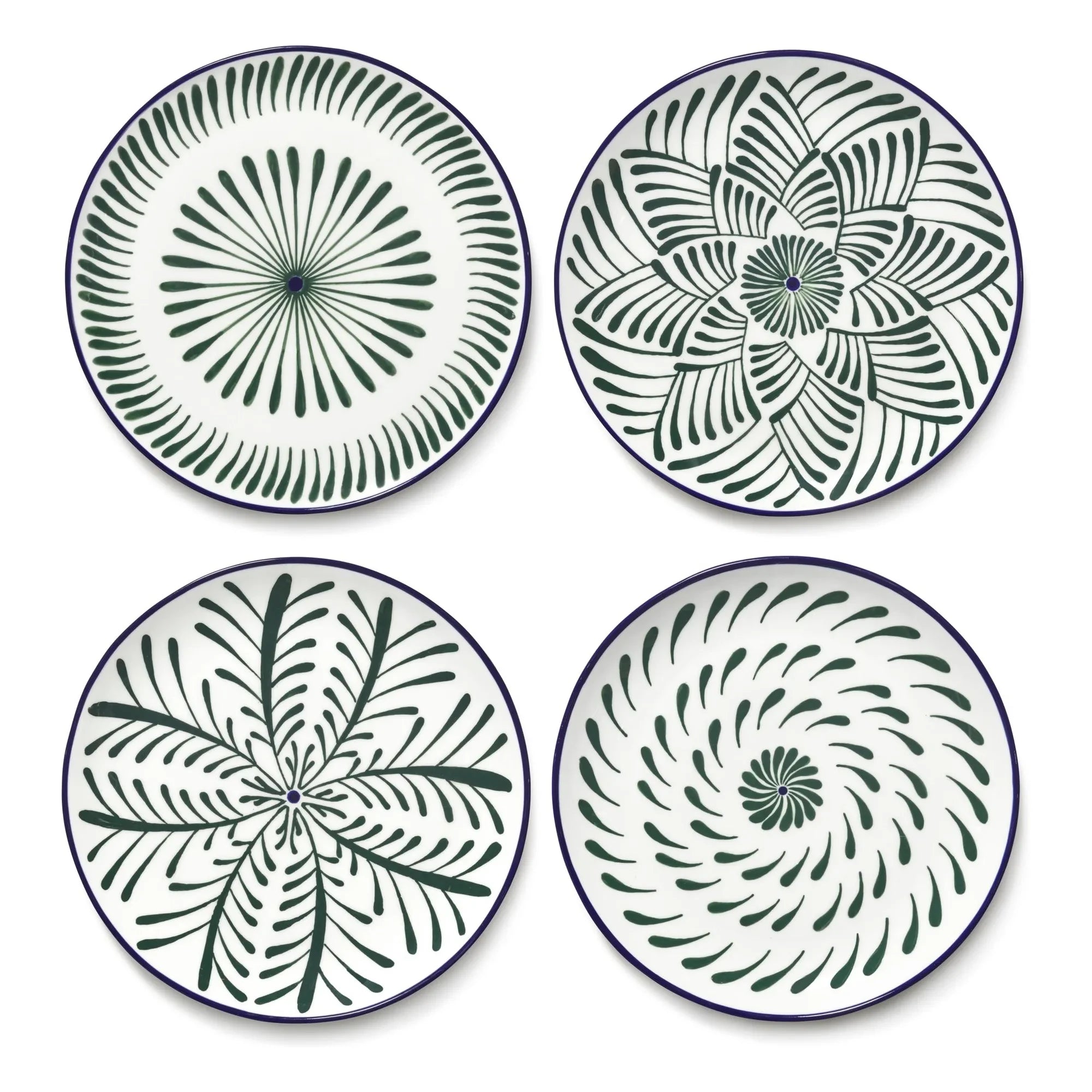 Serax - Baazar Dinner Plates, Waww La Table - Set of 4 | Green
