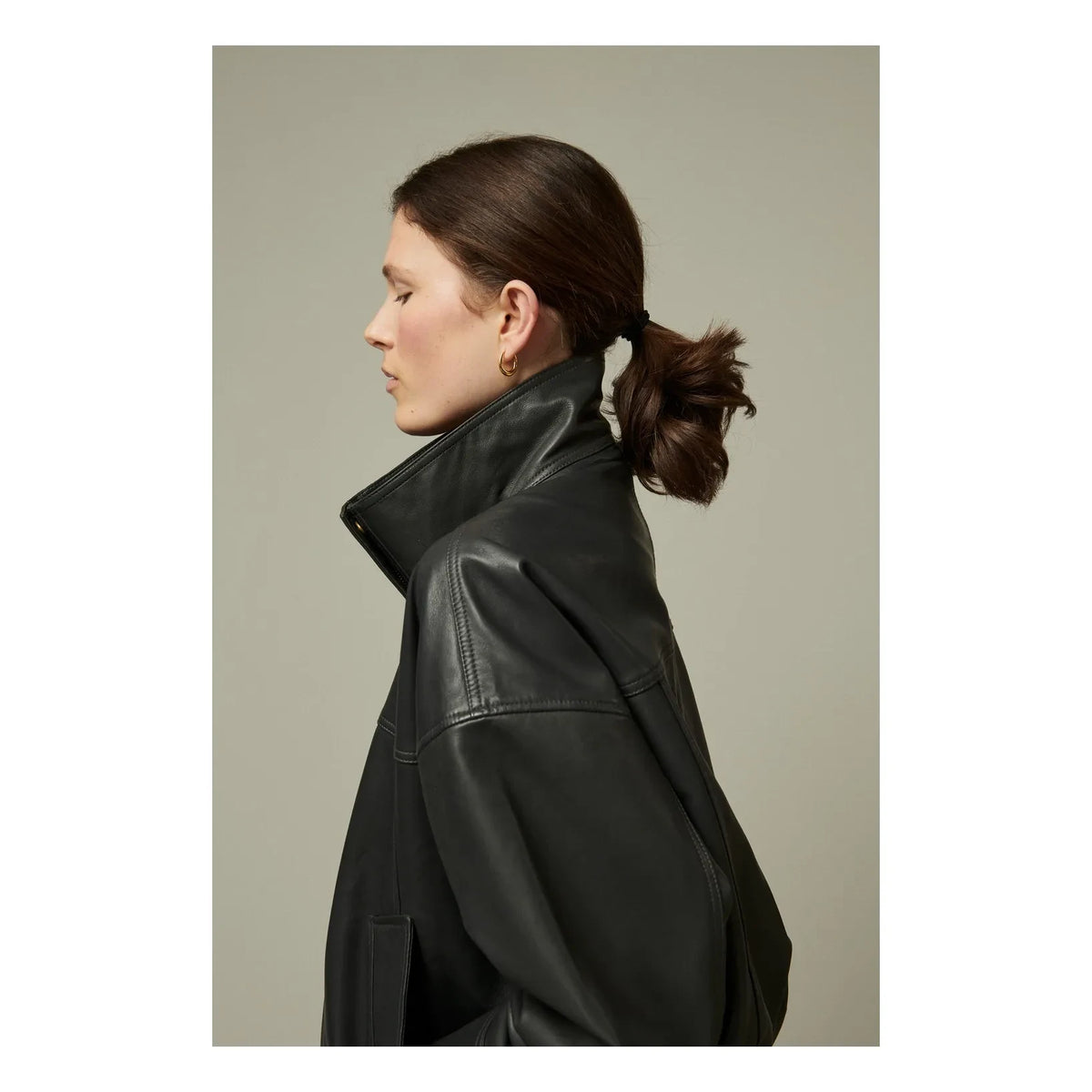 BELLEPIECE - Tiziano Leather Jacket | Charcoal Gray