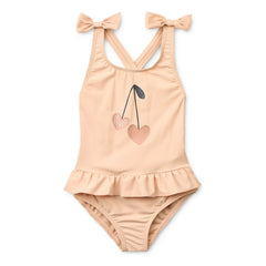 Liewood - Amara Cherry Recycled Fiber Swimsuit | Pale Pink