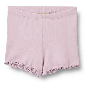 Wheat - Cine Ribbed Organic Cotton Baby Shorts | Lavender