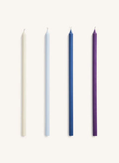 Hay - İnce Mumlar - 4'lü Set | Mavi