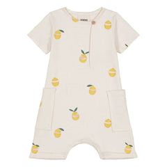 Studio Bohème - Organic Cotton Aimé Citrons Romper | Off-White