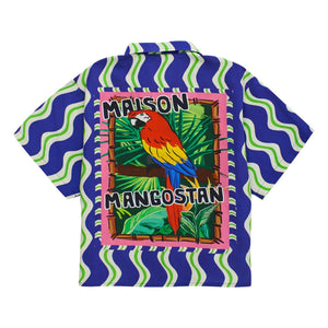 Maison Mangostan - Wave Parrot Shirt | Blue