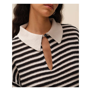Nitah - George Striped Sweater | Black