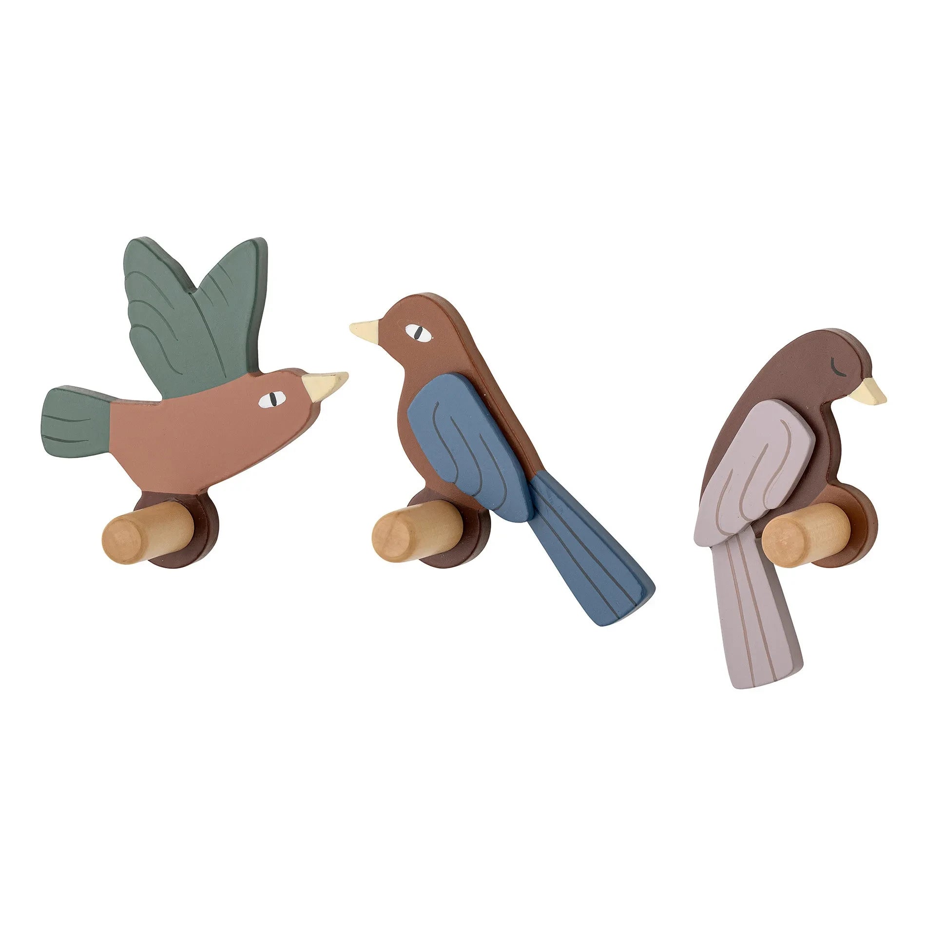 Bloomingville Mini - Lewi Askı Kancaları - 3'lü Set | Kahverengi