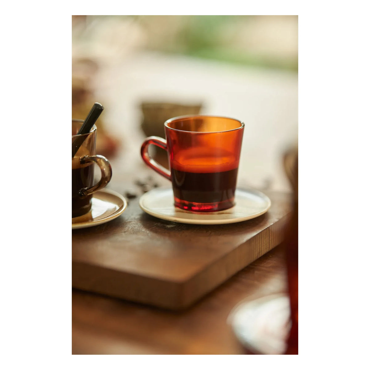HKliving - 70s coffee cups - Set of 4 | Amber
