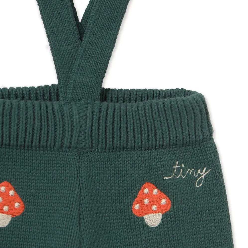 Tinycottons - Mushroom Pattern Knitted Trousers | Green