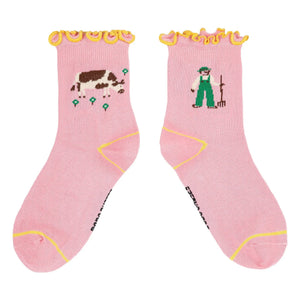 Bobo Choses - Organic cotton farm ruffled socks | Pink