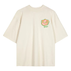 Bobo Choses - Carnation Organik Pamuk Oversize Tişört - Kadın Koleksiyonu | Ekru