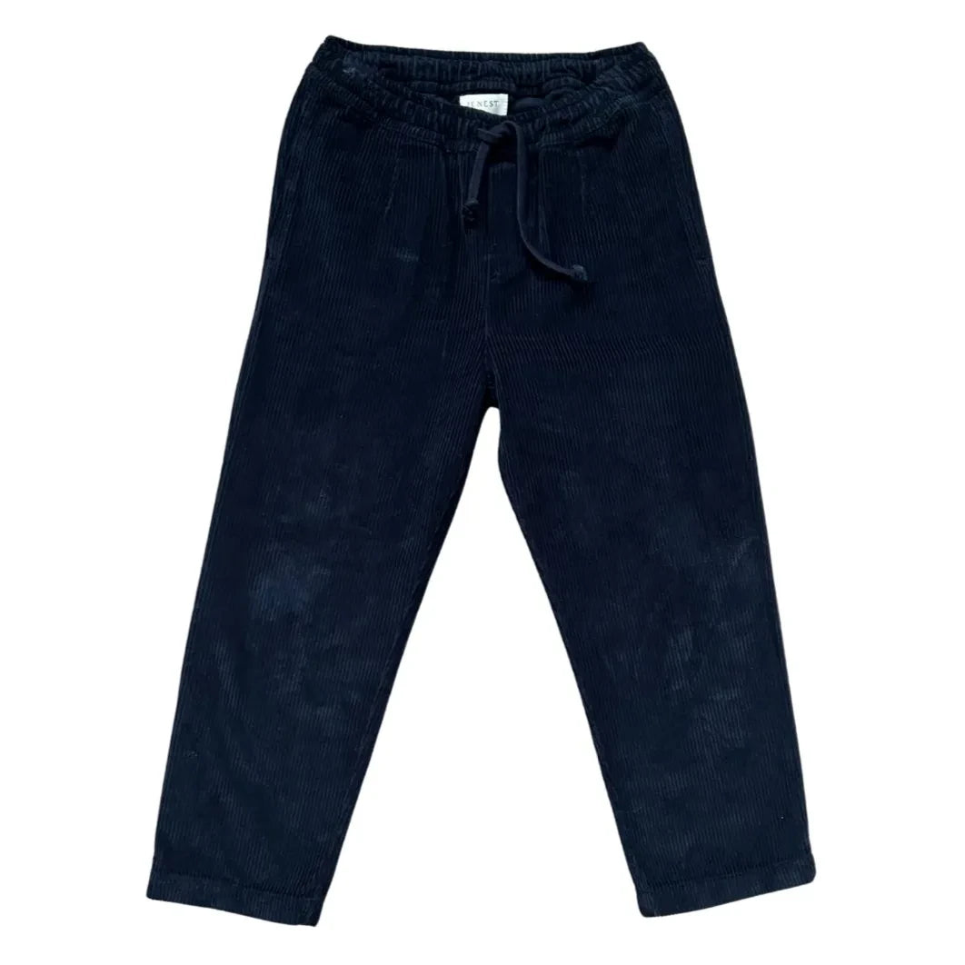 Jenest - Relaxed Corduroy Fabric Trousers | Navy