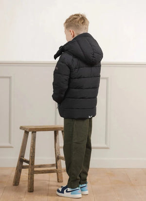 Töastie - Lunar Military Hooded Puffer Jacket | Black