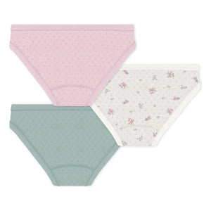 Petit Bateau - Batch 3 Light Embroidered Underwear | Pink
