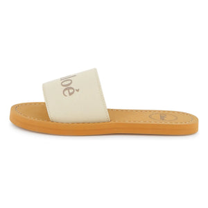 Chloé - Logo Sandals | White