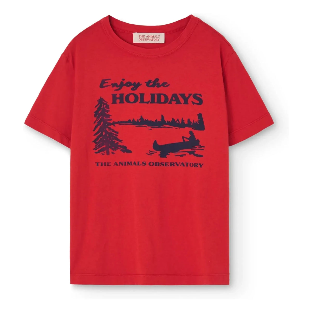The Animals Observatory - Rooster Holidays T-shirt | Red