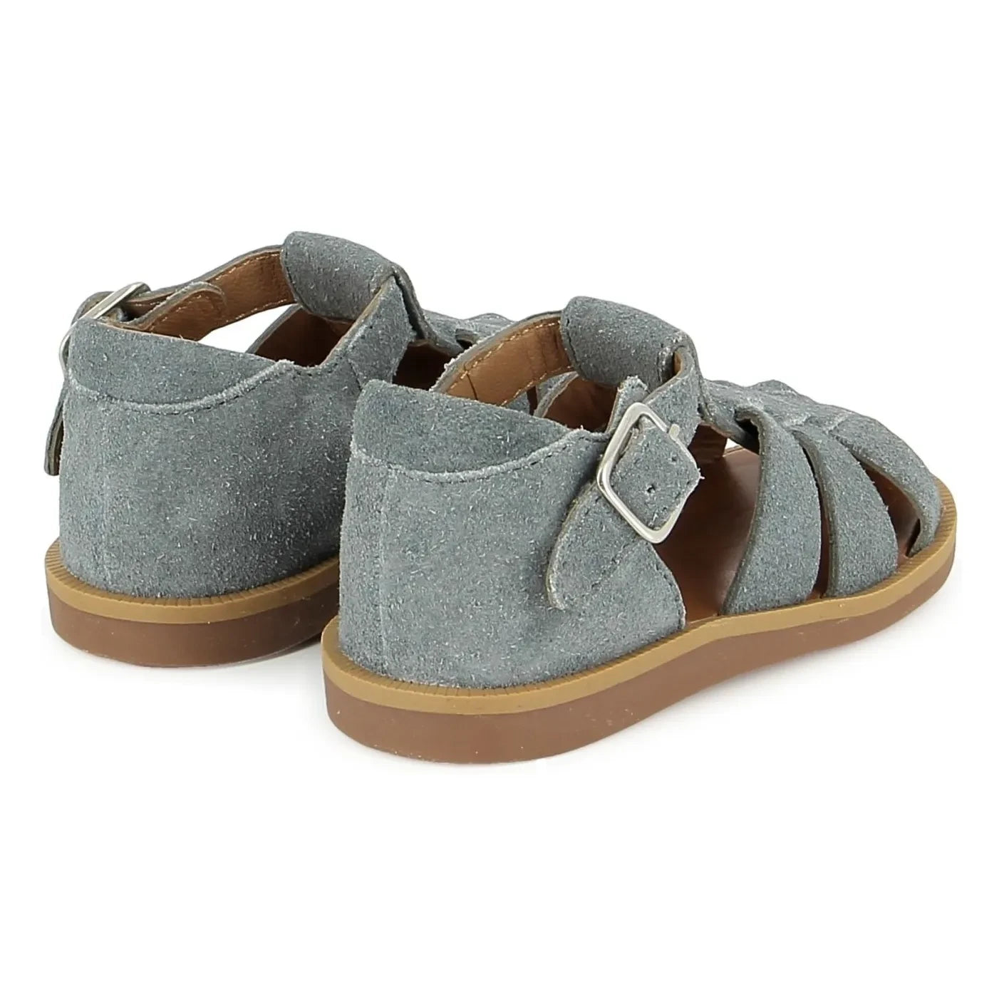 Pom d'Api - Poppy Daddy velvet sandals | Gray
