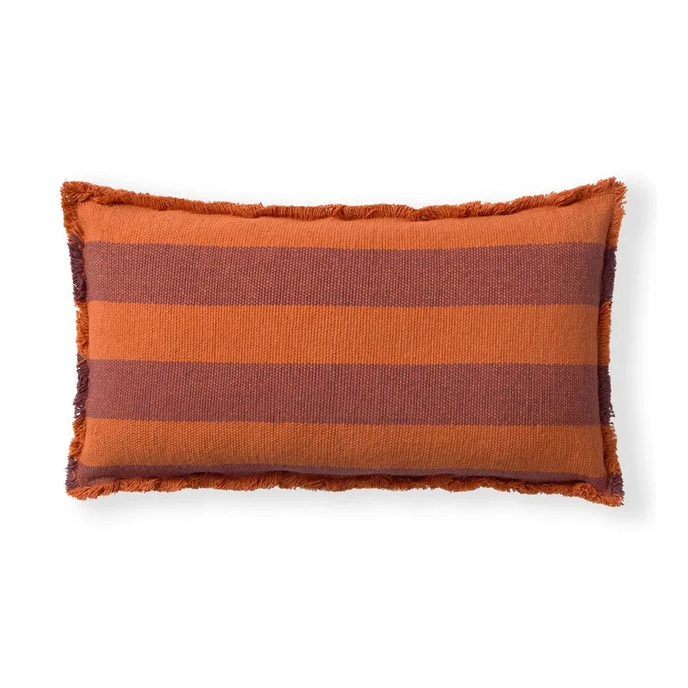 Lorena Canals - Striped Rectangular Cushion | Orange