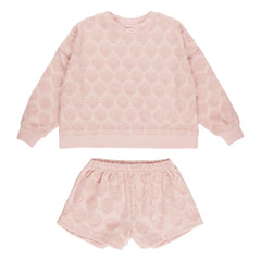Rylee + Cru - Terry Fabric Sweatshirt and Shorts Set | Light Pink