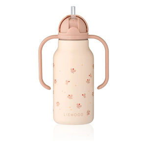 Liewood - Kimmie Stainless Steel Water Bottle - 250 ml | Mini Butterfly/Apple Blossom