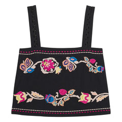 Louise Misha - Phaedra Organic Cotton Top | Black