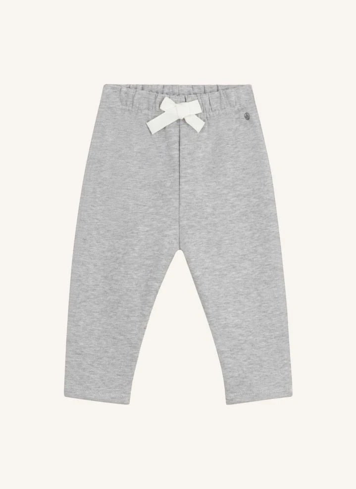 Petit Bateau - Plain Fleece Pants | Dark grey melange