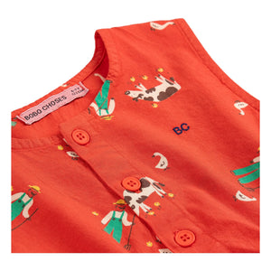 Bobo Choses - Organic Cotton Farm Dress | Red